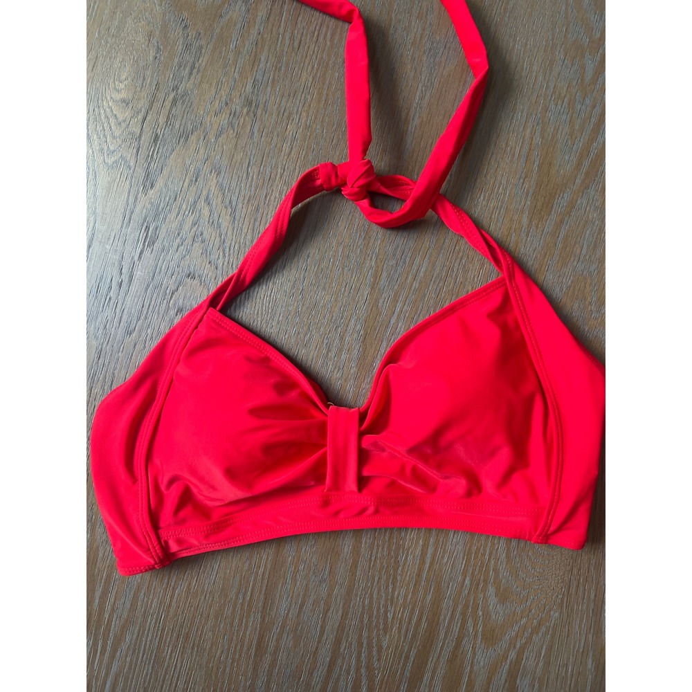 Holipick Red Halter Bikini Top Swimsuit L